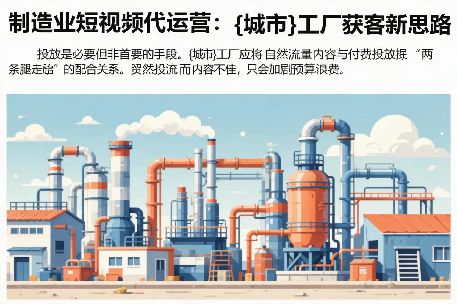 制造业短视频代运营:惠民工厂获客新思路
